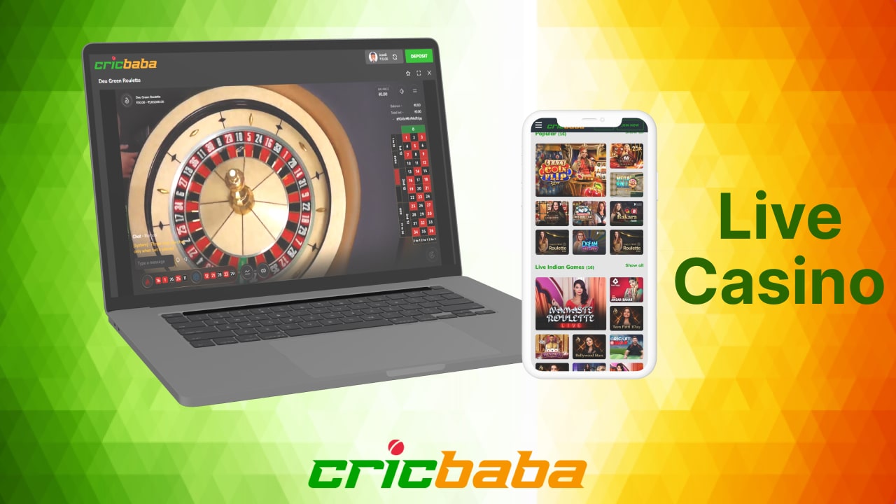 Cricbaba Live casino games