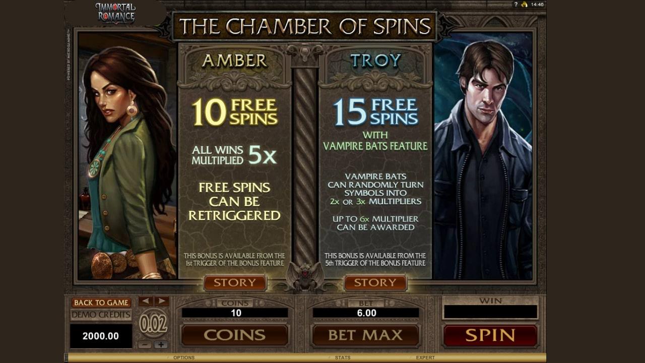 Immortal Romance The Chamber of Spins