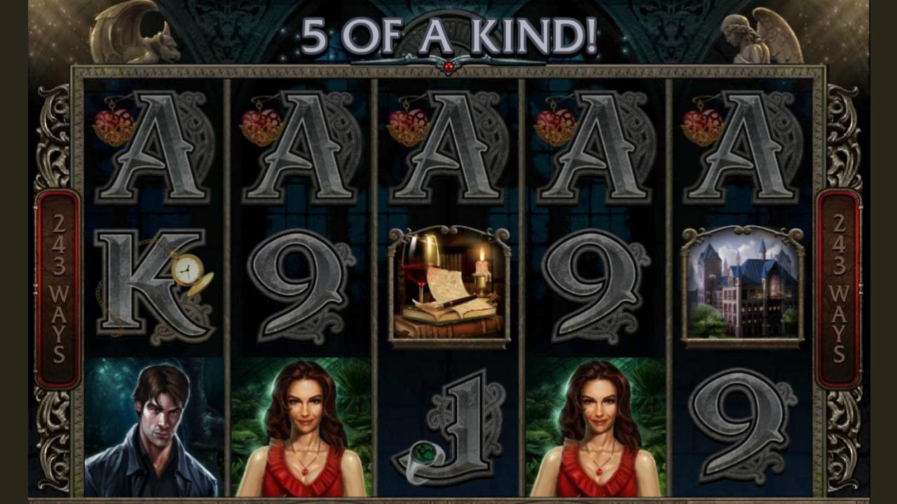 Immortal Romance slot game symbols