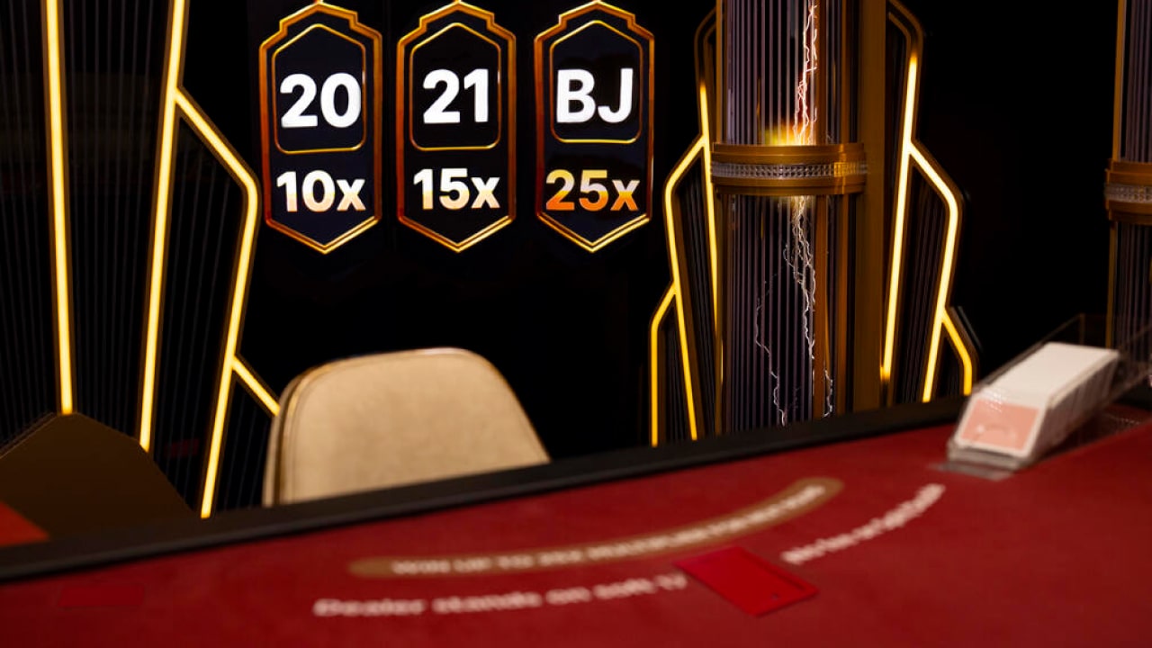 Lightning Blackjack multipliers 